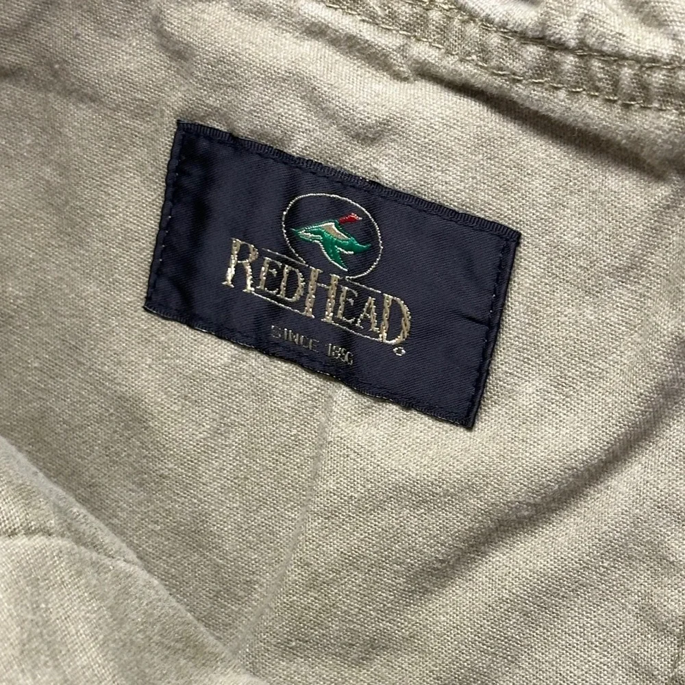 RedHead Safari Cargo Shorts Mens 38 Tan Cotton Elastic Waist Outdoor Hiking 7